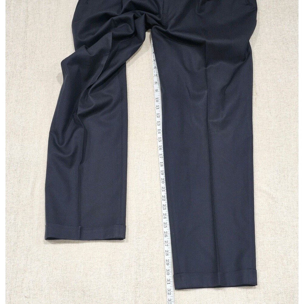 Filo A'Mano by‎ Tom James Custom Tailored Black 100% Wool Trousers 38x32 - Picture 5 of 6